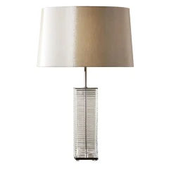 Lifetime Medium Fluted Transparent Murano Table Lamp