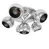 6-Light 1960 Reggiani Chromed Ceiling Lamp