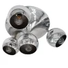 4-Light 1960 Reggiani Chromed Ceiling Lamp