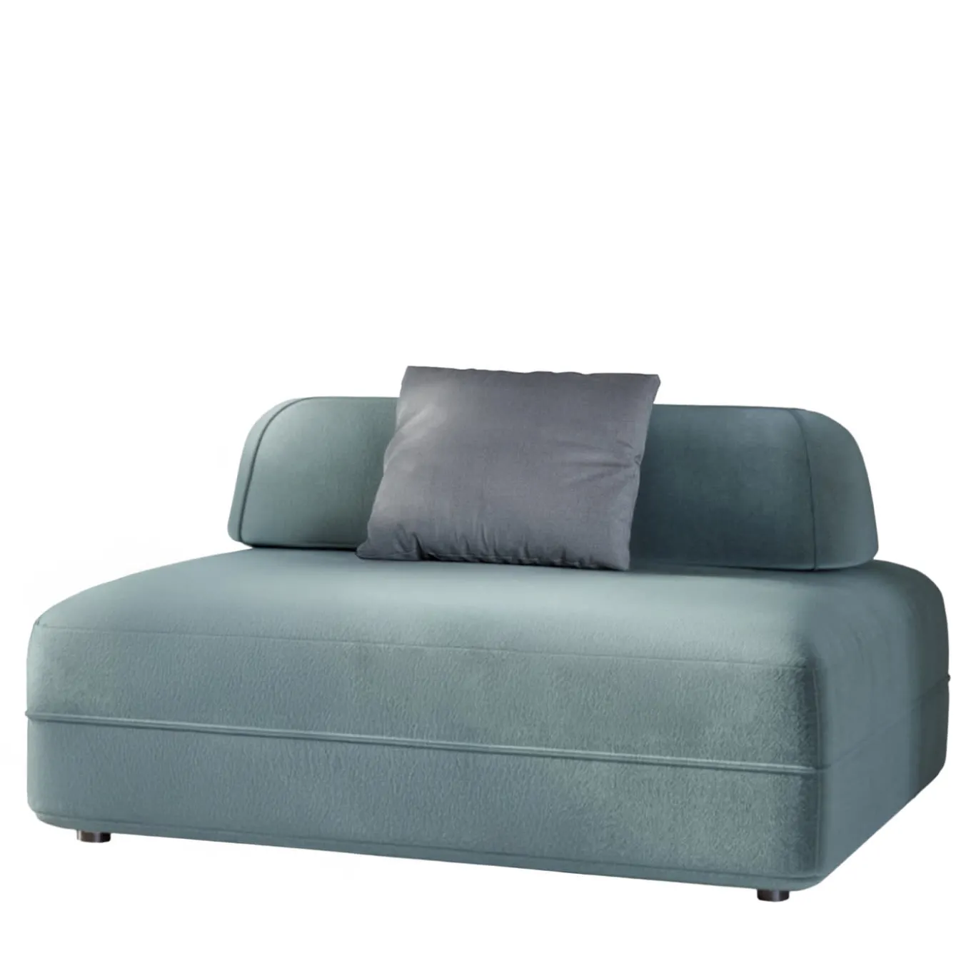Light Blue Cashmere Velvet Tangram Modular Sofa