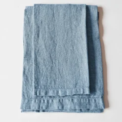 Light Blue Heavy Linen Towel Set