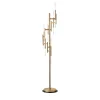 12-Light Ekle Floor Lamp in Brushed Gold with Bronze Accents