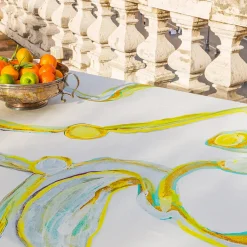 Light Flux White Tablecloth