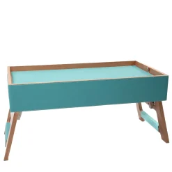 Light-Blue Rectangular Bed Tray