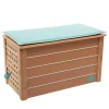 Light-Blue Wooden Storage Bench