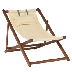 Lignes Ecru Adjustable Deck chair
