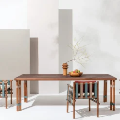 Lignes large wood Outdoor Dining Table