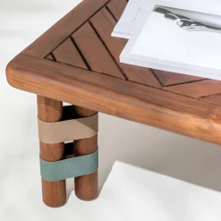 Lignes Rectangular wood Outdoor coffee table