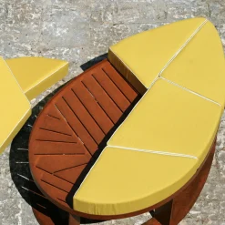 Lila Corten Steel Pouf