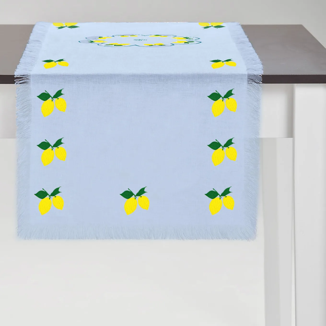 Limoni Multicolor Fringed Azure Runner