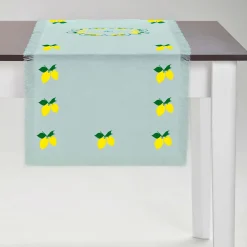 Limoni Multicolor Fringed Turquoise Runner