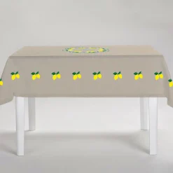 Limoni Multicolor Rectangular Taupe Tablecloth