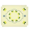 Limoni Set of 2 Embroidered Fringed Yellow Table Mats