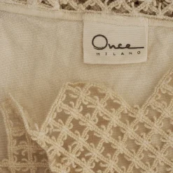 Linen Set of Tablecloth and Napkins with Macramè