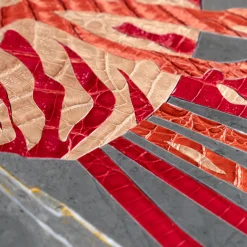 Lionfish Grey Stone Marble & Leather Decorative Panel