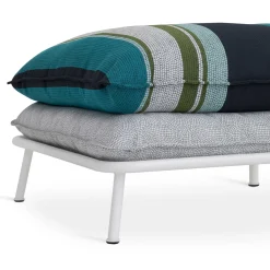 Lipari Ocean and Ivory Outdoor Pouf