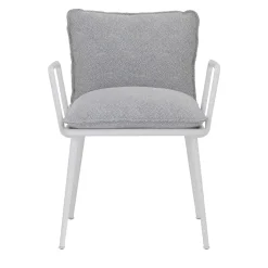 Lipari Outdoor Ivory Chair with Armrests