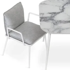 Lipari Outdoor Ivory Chair with Armrests