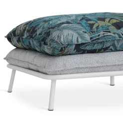 Lipari Outdoor Pouf Labuan Ocean and Lubuck Ivory Pouf