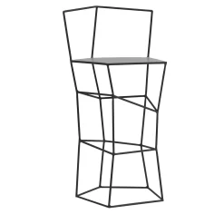 Liquorice Stool with Backrest