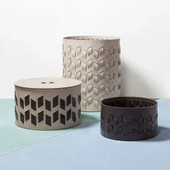 Lisbona 6 Gray Round Basket