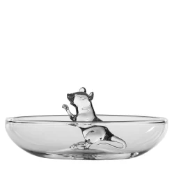 Little Mouse #2 Transparent Glass Centerpiece Bowl