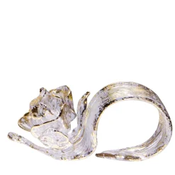 Little Rose Set of 6 Gold Glass Napkin Rings