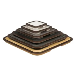 Lloyd Square Tray N. 2 in Beige and Walnut