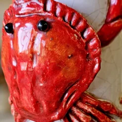 Lobster Polychrome Ceramic Bottle #2