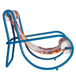 Locus Solus Blue Armchair by Gae Aulenti
