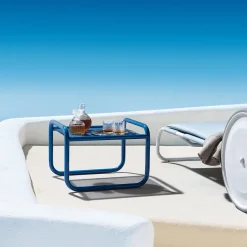 Locus Solus Blue Pouf by Gae Aulenti