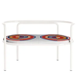 Locus Solus White Loveseat by Gae Aulenti