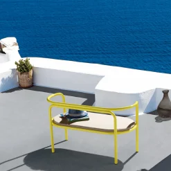 Locus Solus Yellow Loveseat by Gae Aulenti