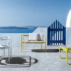 Locus Solus Yellow Loveseat by Gae Aulenti