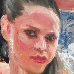 London Eye Oil on Cotton Painting