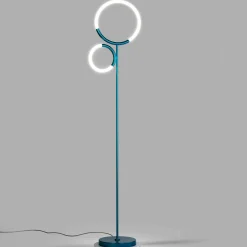 Loop Blue Matte Metal Floor Lamp