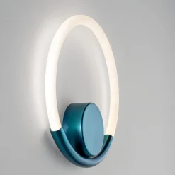 Loop Blue Matte Metal Wall Lamp