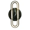 Loop Brass and Marble Wall Lamp