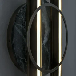 Loop Brass and Marble Wall Lamp