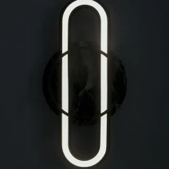 Loop Brass and Marble Wall Lamp