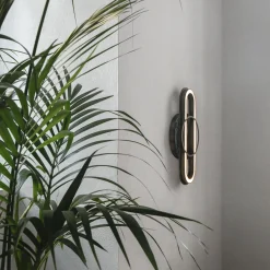 Loop Brass and Marble Wall Lamp