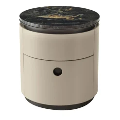 Loop Night Table with Marble Top