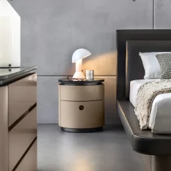 Loop Night Table with Marble Top