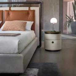 Loop Night Table with Metal Top