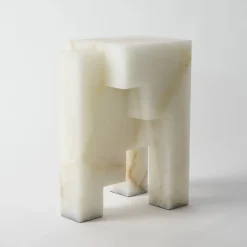 Los Tres Deseos White Onyx Side Table