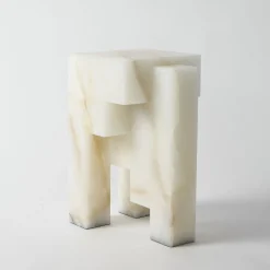 Los Tres Deseos White Onyx Side Table