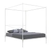 Lotto White Iron Canopy Double Bed