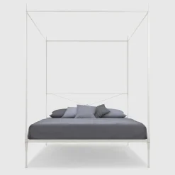 Lotto White Iron Canopy Double Bed
