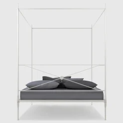 Lotto White Iron Canopy Double Bed