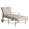 Lotus Iron Outdoor Reclining Lounger